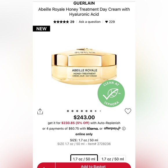 Guerlain Abeille Royale Day Cream 7ml - Picture 2 of 2